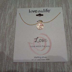 Love This Life Sterling Silver Love Necklace